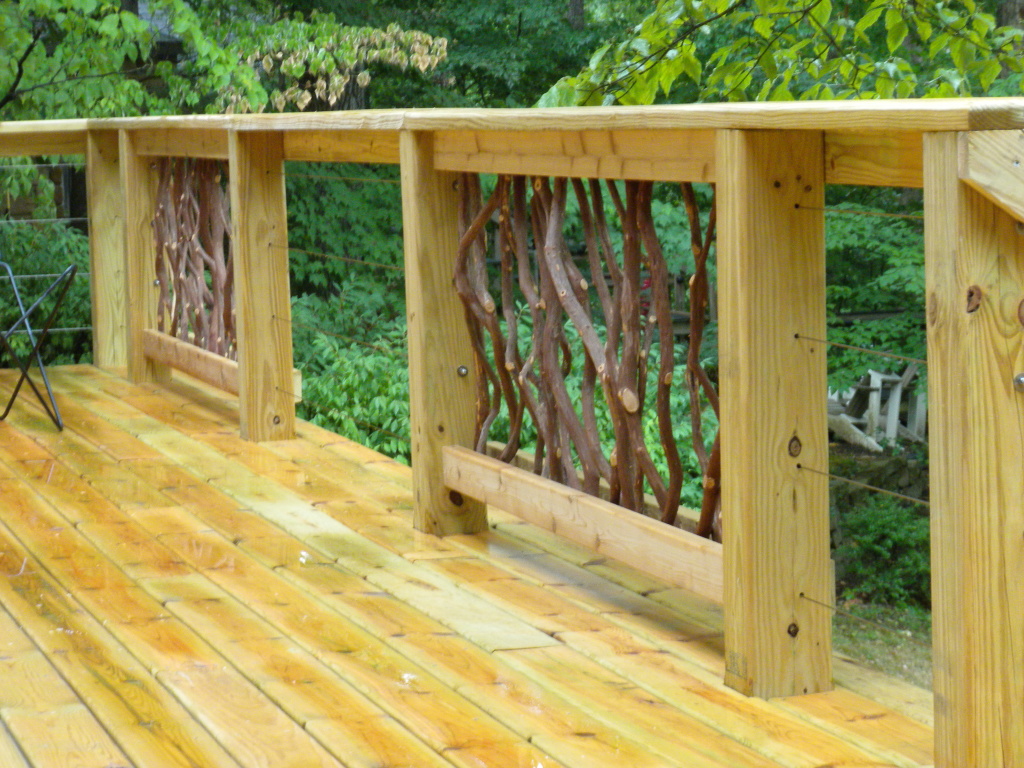 wood deck rails ideas