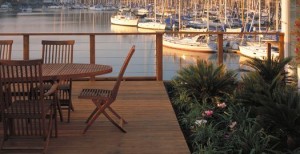 Cable Railing with Sailboats