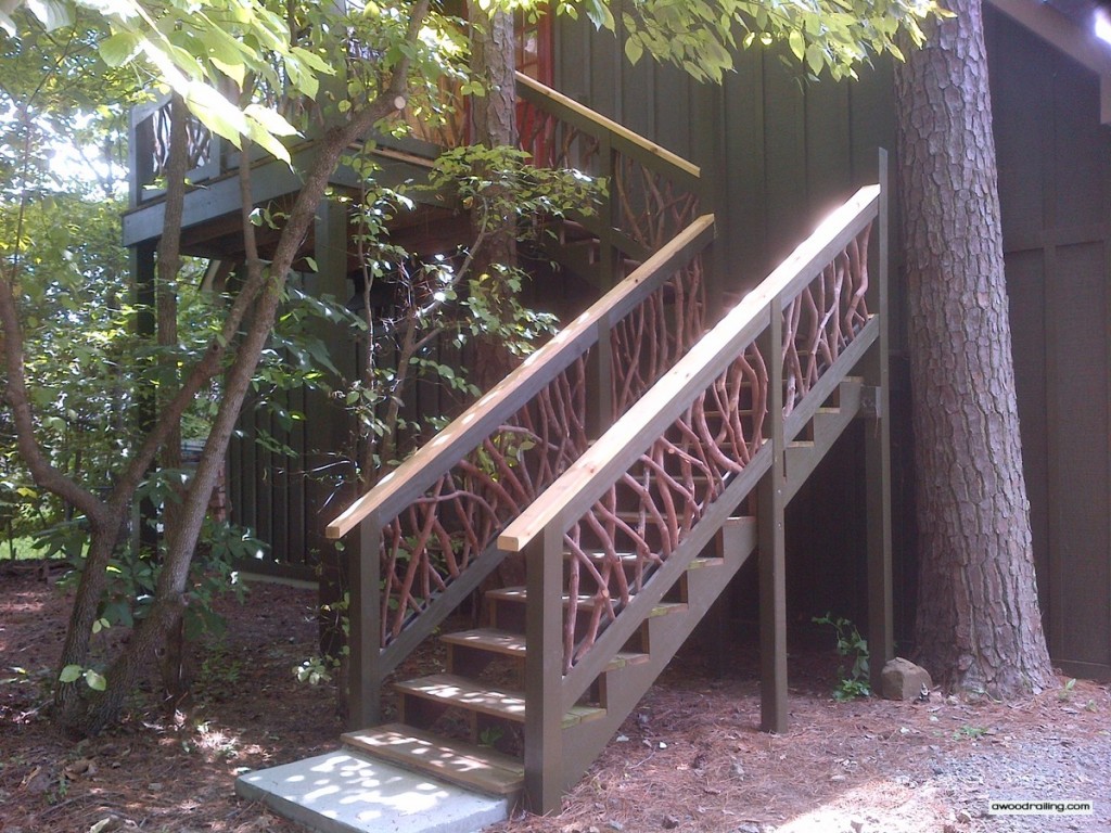 Tree Railing Stairs