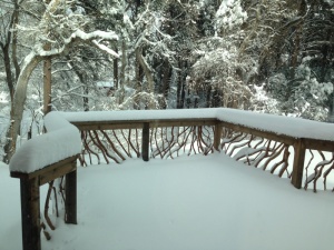 Wyoming Snowy Deck Railing