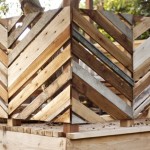 Alternating Diagonal Rustic Board Railing