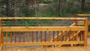 Cable Railing Above Wood 2x2