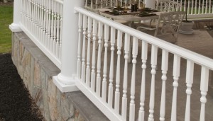 Contemporary Turned Baluster Porch Handrail