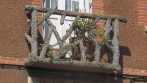 French Rustic Log Balcony Railing