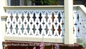 Gray Front Porch Sawn Balusters