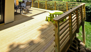 Horizontal Wood 2x2 Handrail Design