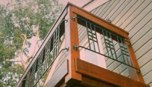 Ipe Deck Railing with Metal Balustrade