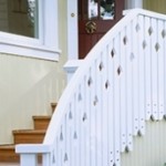 Jigsaw Baluster Railing on Side of Stringer