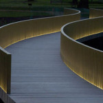 Lighted Individual Slat Bridge Railing