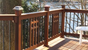 Mission Wood Mixed with Metal Balusters