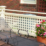 Painted Wood Lattice Guardrail