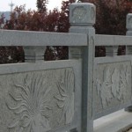 Stone Solid Guardrail with Carvings