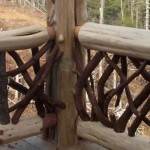 Vertical and Woven Branch Log Railing