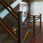 Wood Frame Glass Railing Design