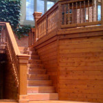 Wood Post Cap Turned Baluster Railing